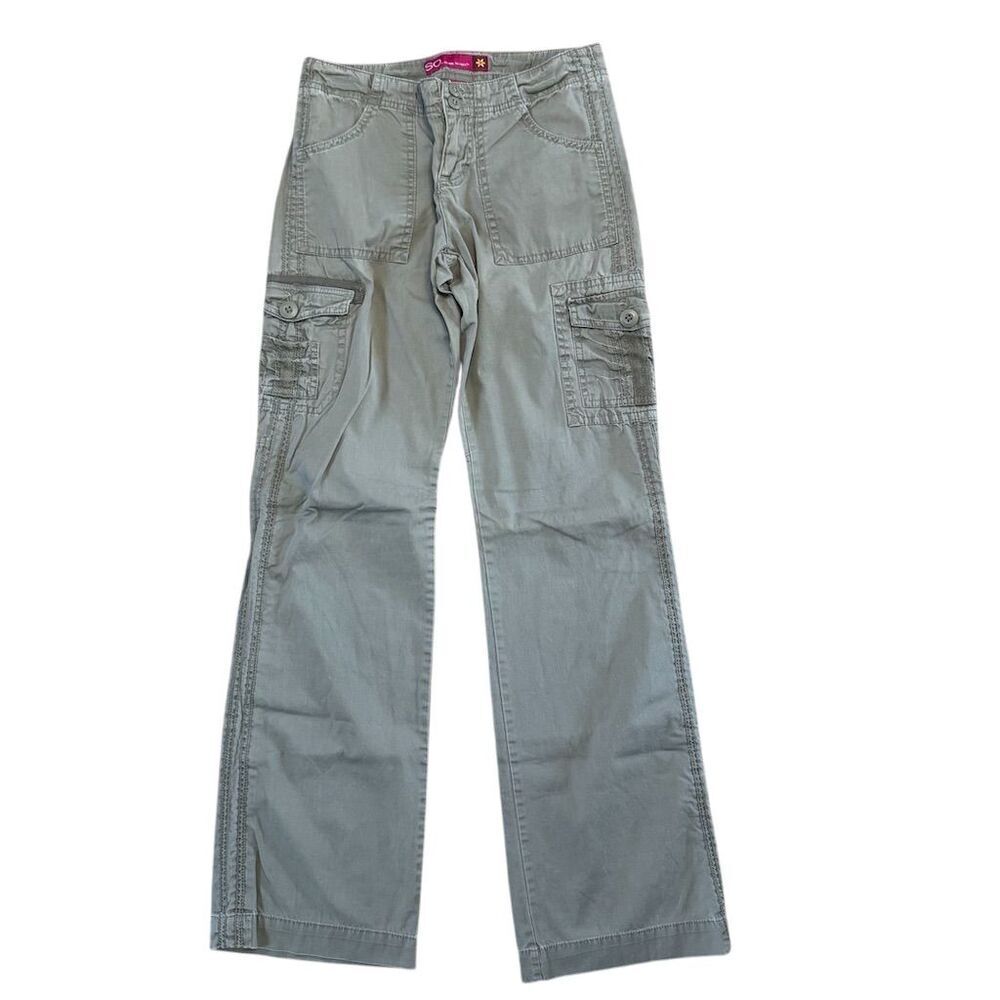 SO Cargo Olive Green Pants Wide Leg Women's Size 1 Multipocket